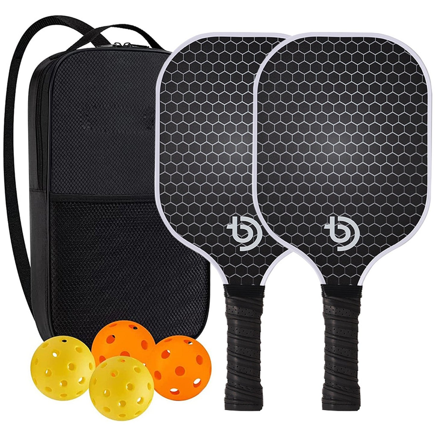 Pickleball Paddles, USAPA Approved Fiberglass Surface Pickleball Set with Pickleball Rackets, Pickleball Paddles Set for Men Women
