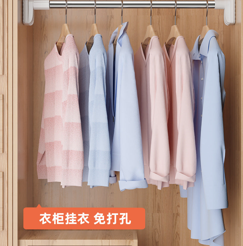 Adjustable telescopic rod, thickened stainless steel balcony extendable drying rack curtain rod wardrobe rod hanging rod