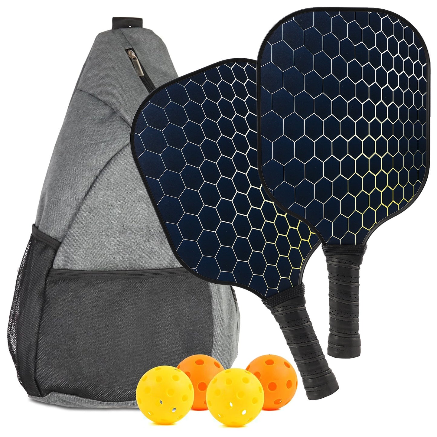 Pickleball Paddles, USAPA Approved Fiberglass Surface Pickleball Set with Pickleball Rackets, Pickleball Paddles Set for Men Women