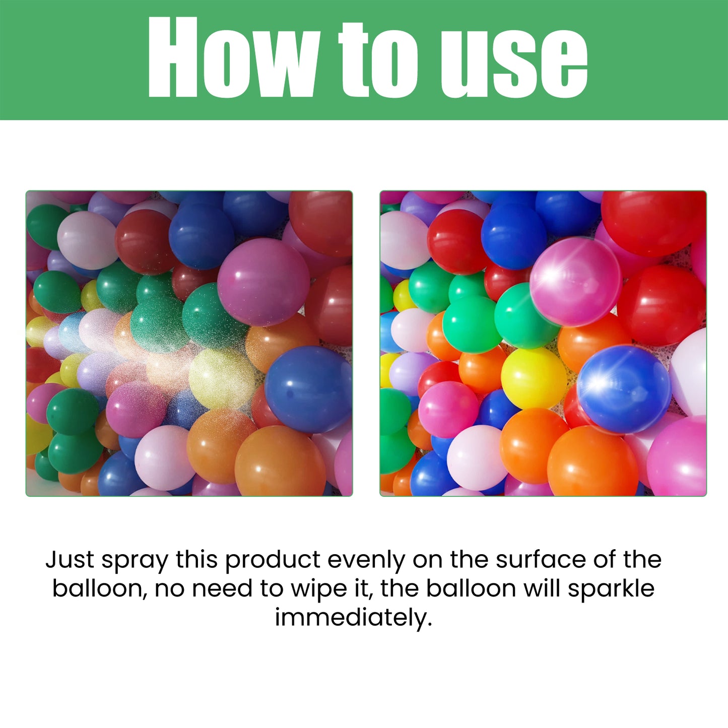 Balloon anti-fading polishing spray evenly sprays to enhance the brightness of balloon surfaces.