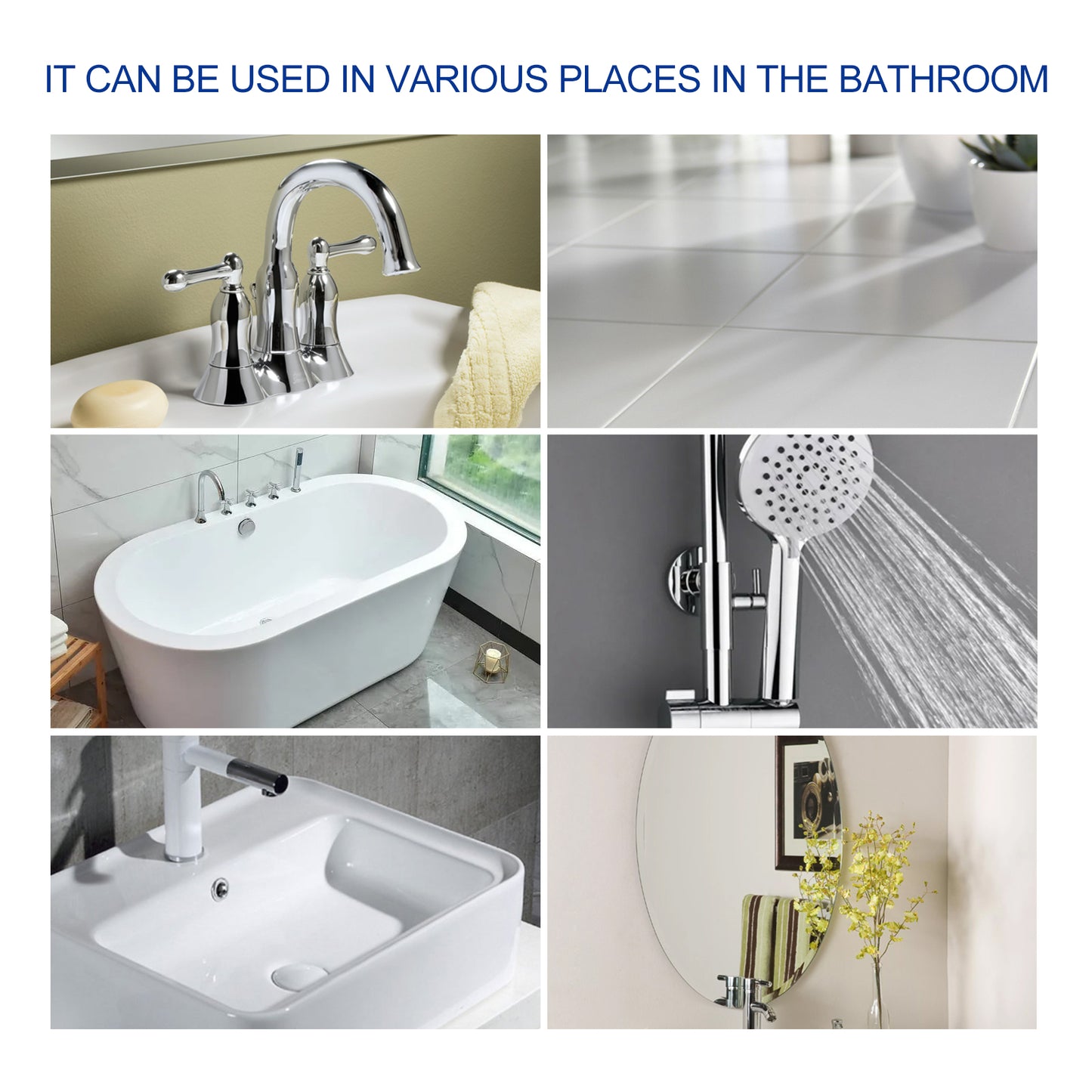 Bathroom cleaner, shower glass limescale remover, stainless steel sink and bathtub stain remover