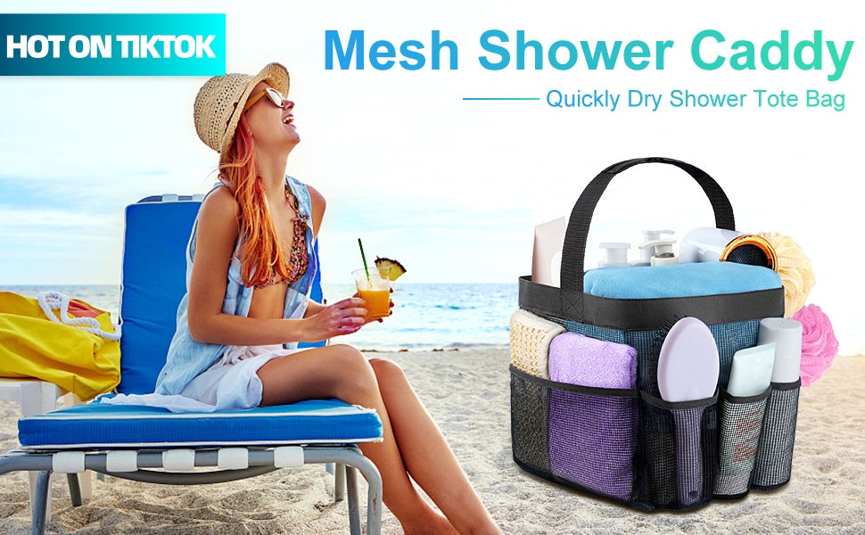 1 pcs bath storage bag, can be used in bathroom, outdoor, beach, gym, bearing 15kg, folding easy to clean