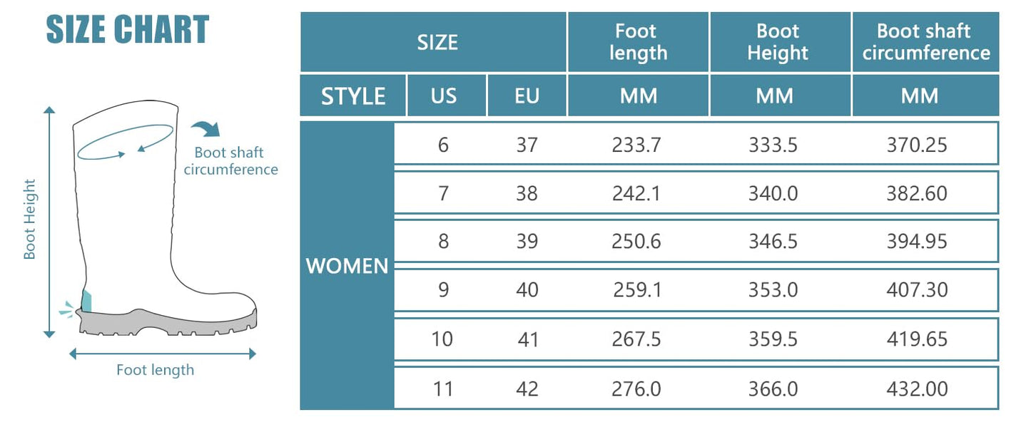PU Rubber Boots For Women - ASTM Steel Toe & Puncture Resistant Safety Boots, Waterproof Insulated Mud Rain Boots, Anti-slip Garden Farm Work Boots With 2 Insoles