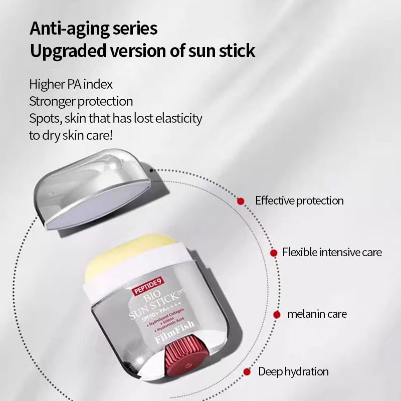 FilmFish Peptide 9 Bio Sun Stick PRO SPF50|+ Advanced UV Protection Peptide Sunscreen Stick Pro Refreshing Non Greasy