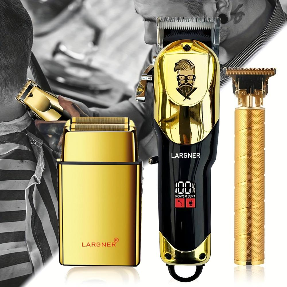 LARGNER Hair Clippers for Men Professional, Cordless Beard Trimmer