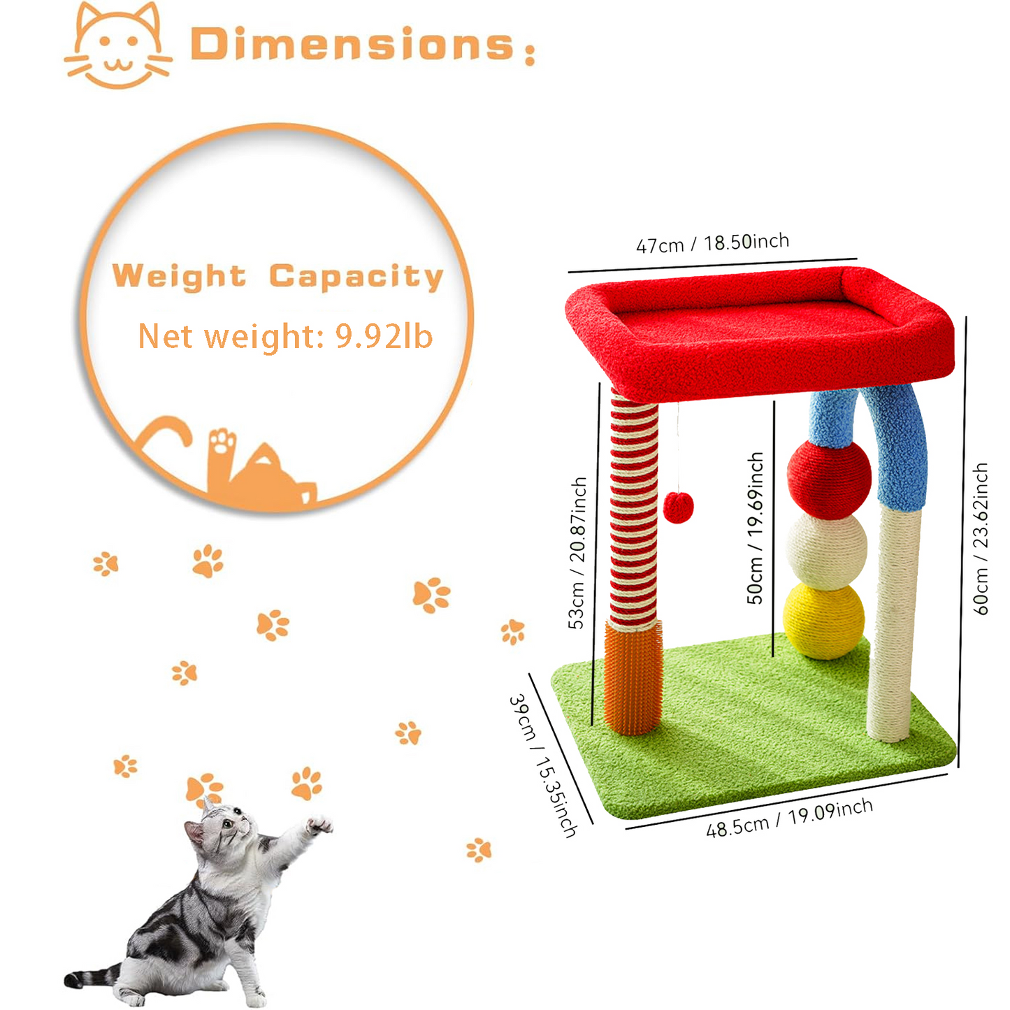 Cat Tree with Built-in Bed - Multi-Function Cat Furniture with Sisal Scratcher, Interactive Toys, and Cozy Resting Spots for Cats (Cat Tree)