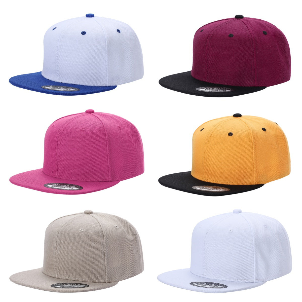 Hip hop baseball cap, 6-piece set, unisex