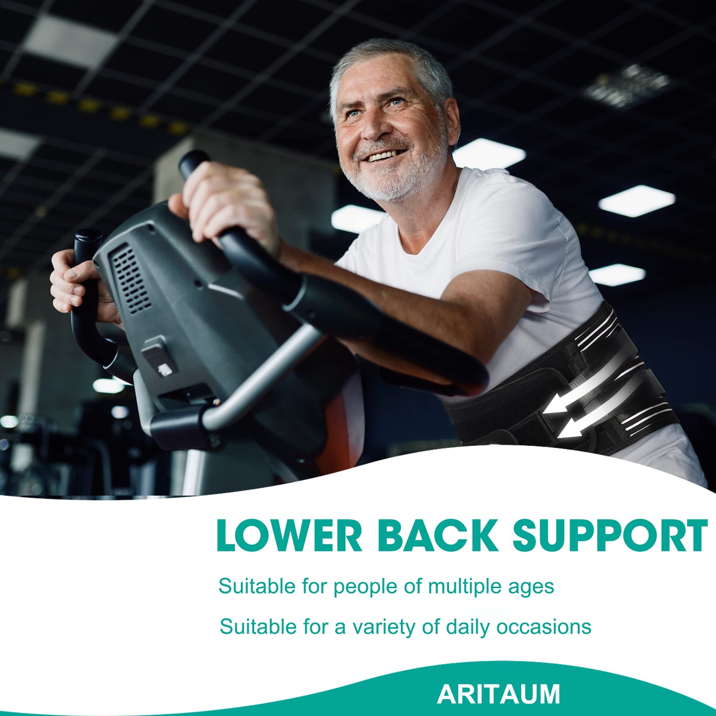 Lumbar Support Belt - Immediate Relief from Back Pain, Sciatica, Herniated Disc - Breathable Brace With Lumbar Pad - Adjustable Lower Back Waist Brace - For Men & Women