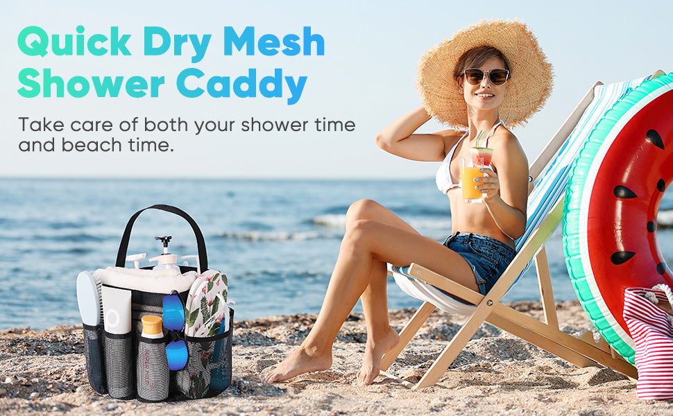 1 pcs bath storage bag, can be used in bathroom, outdoor, beach, gym, bearing 15kg, folding easy to clean
