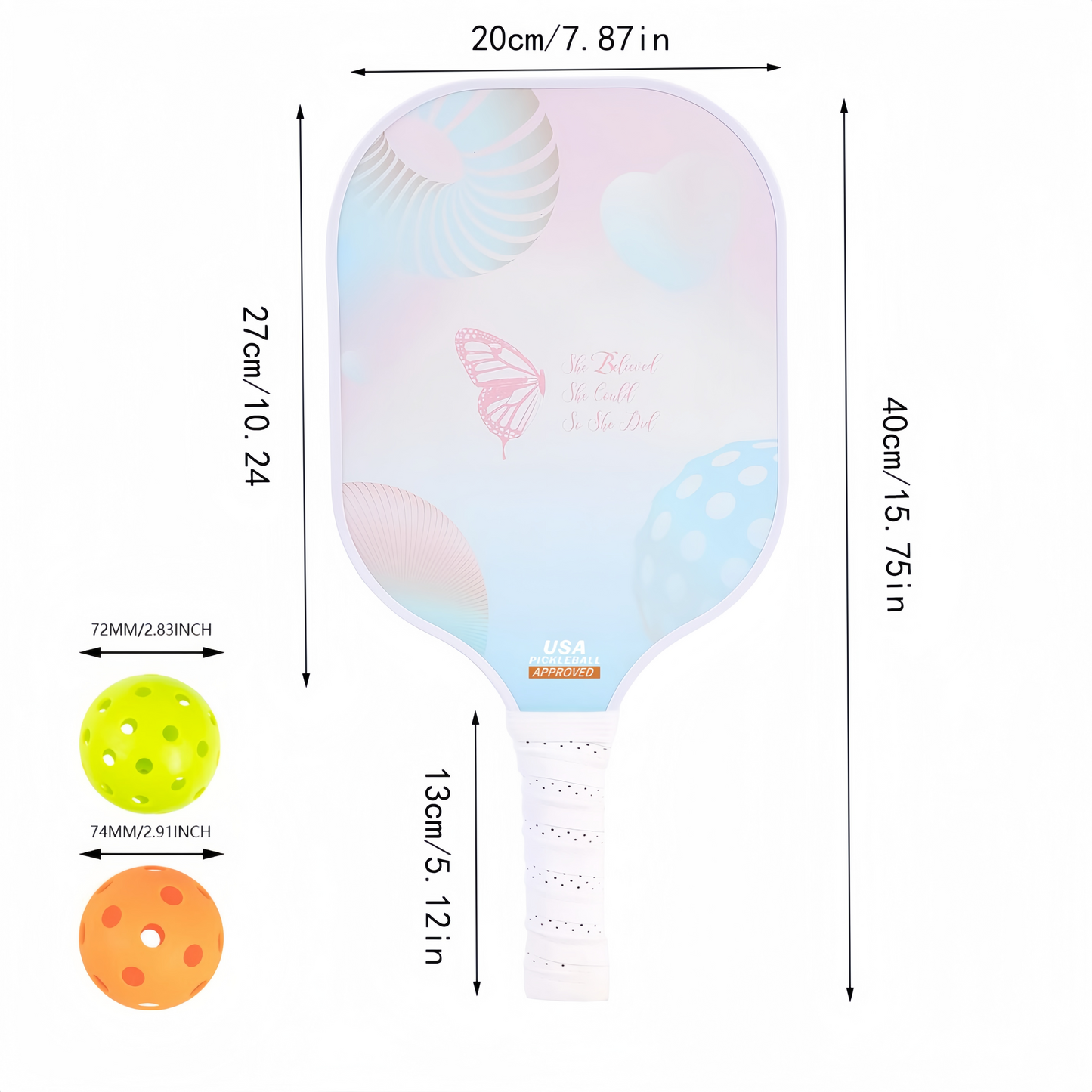 Play Paddles Pickleball Paddle - USAPA Approved Pickleball Racket | Carbon Fiber and Polymer Honeycomb Composite Core | Hyper-Grip™ Surface with Graphite Face & Cushioned Grip