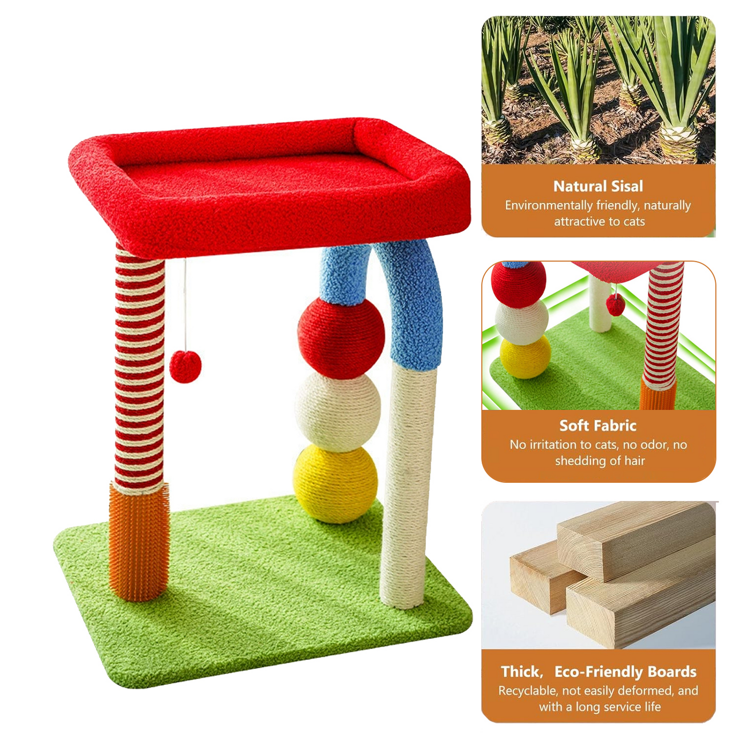 Cat Tree with Built-in Bed - Multi-Function Cat Furniture with Sisal Scratcher, Interactive Toys, and Cozy Resting Spots for Cats (Cat Tree)
