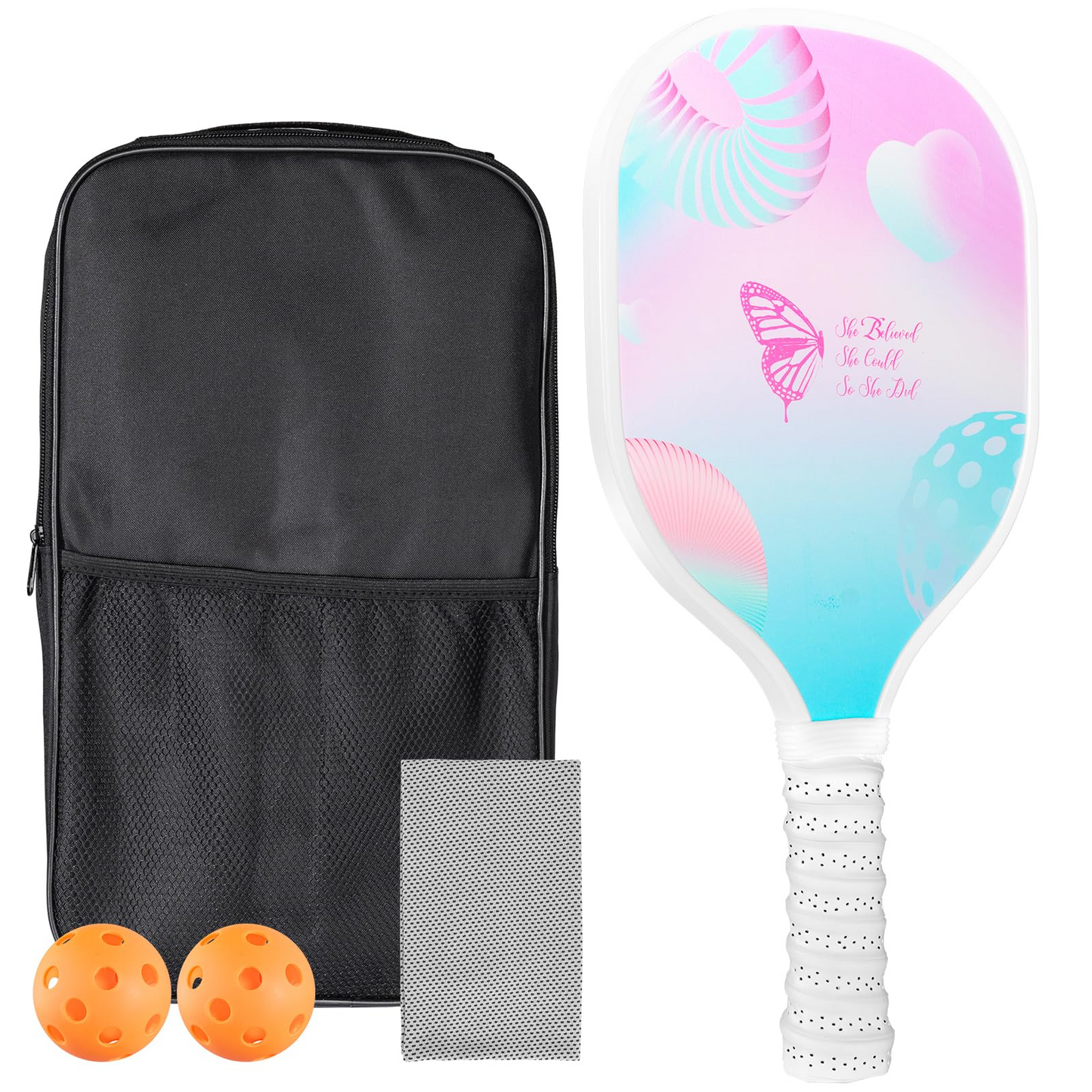 Play Paddles Pickleball Paddle - USAPA Approved Pickleball Racket | Carbon Fiber and Polymer Honeycomb Composite Core | Hyper-Grip™ Surface with Graphite Face & Cushioned Grip