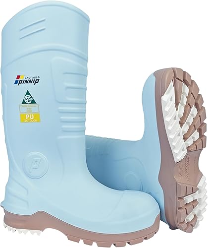 PU Rubber Boots For Women - ASTM Steel Toe & Puncture Resistant Safety Boots, Waterproof Insulated Mud Rain Boots, Anti-slip Garden Farm Work Boots With 2 Insoles