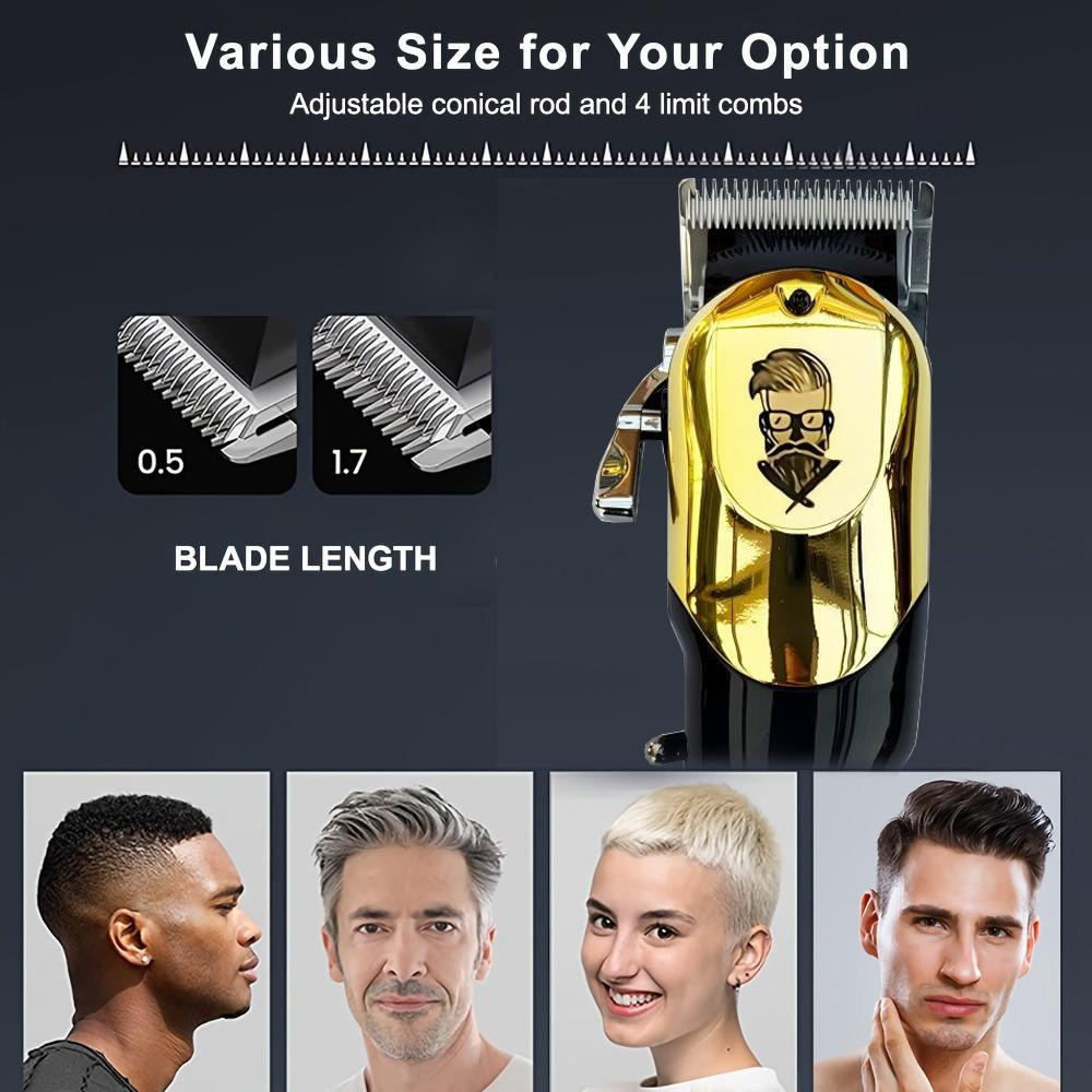 LARGNER Hair Clippers for Men Professional, Cordless Beard Trimmer