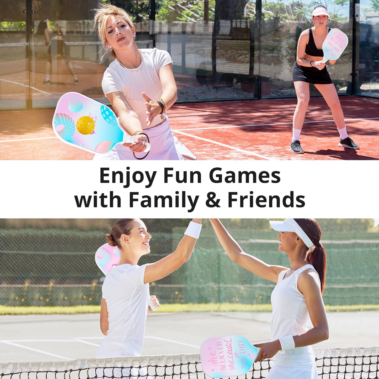 Play Paddles Pickleball Paddle - USAPA Approved Pickleball Racket | Carbon Fiber and Polymer Honeycomb Composite Core | Hyper-Grip™ Surface with Graphite Face & Cushioned Grip