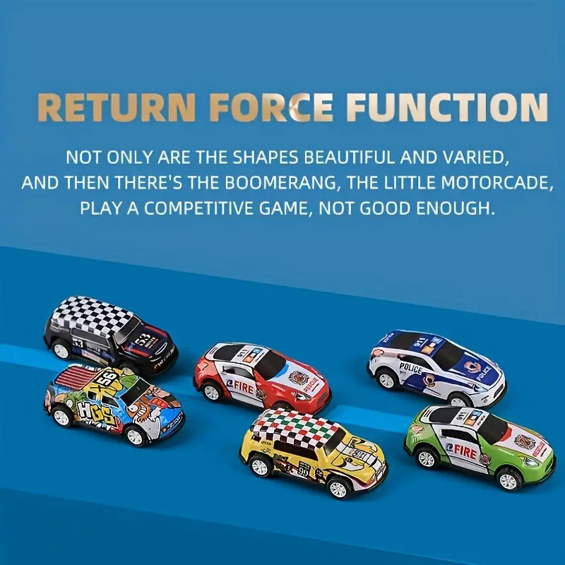 50 p cs Rebound Function Toy Car Set with Storage Box And Fold Able Map -Suitable for Children Aged 3-6 Years Old