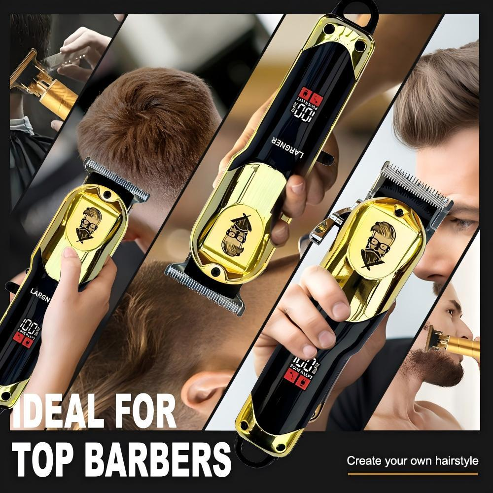 LARGNER Hair Clippers for Men Professional, Cordless Beard Trimmer