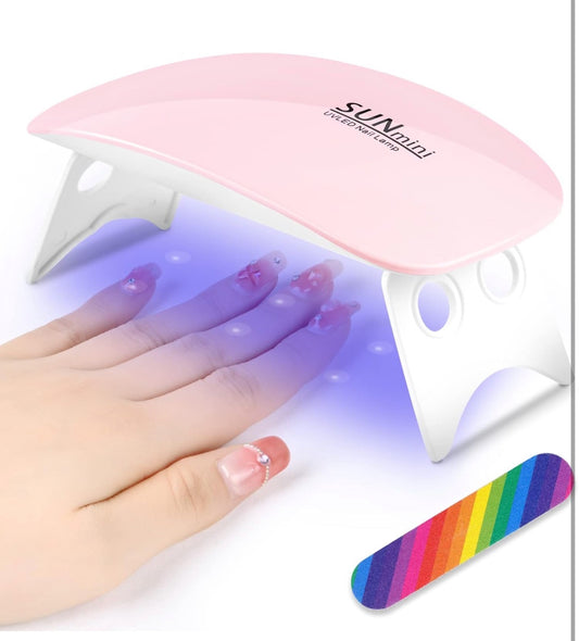 UV Light for Nails - Mini UV LED Nail Lamp Portable Nail Dryer for UV Gel Polish Nail Glue Gel Mouse Shape Small Size with USB Cable for Curing All Nail Gels Home DIY Manicure Nail Art