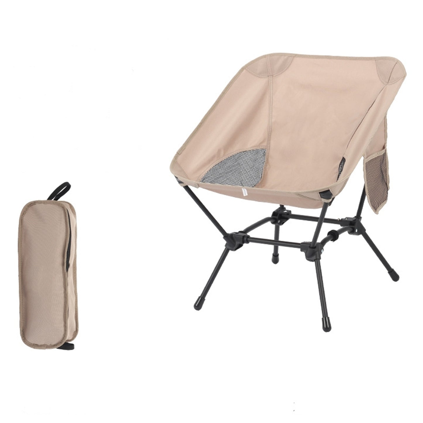 MCSA006-Portable Folding Camping Chair – 2-Way Compact Backpacking &amp; Beach Chair with Side Pocket,"Hiking, mountain climbing, compact and lightweight folding beach chairs."