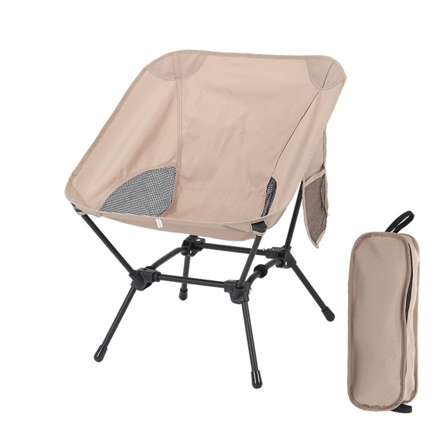 MCSA006-Portable Folding Camping Chair – 2-Way Compact Backpacking &amp; Beach Chair with Side Pocket,"Hiking, mountain climbing, compact and lightweight folding beach chairs."