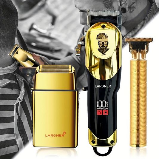 LARGNER Hair Clippers for Men Professional, Cordless Beard Trimmer