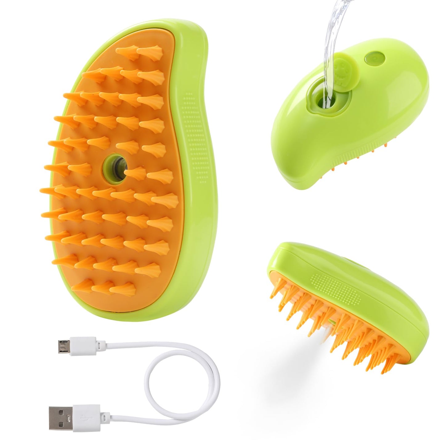 Steam Brush for Cats Shedding, Water Brush for Dogs, Spritz Defur Comb, Pet Grooming Brush with Spray, Hair Removal Comb, 3 in 1 Steamy Pet Brush, Cepillo Vapor Gato Perro, Steaming Mist Brush Steamer