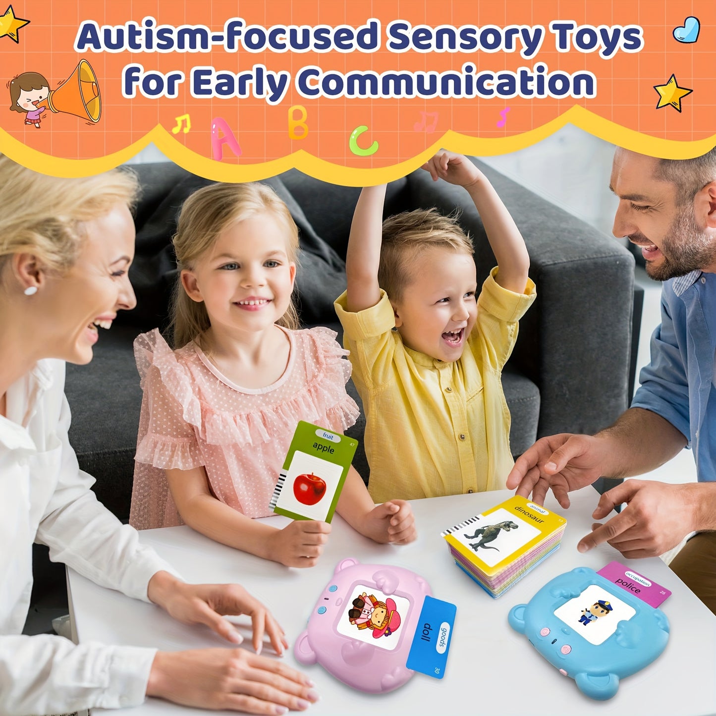 Toddlers Talking Flash Cards, Baby Learning Cards With 224 Sight Words, Educational Toy Gifts For Toddler 3-12 Year Old Boys And Girls, Montessori Toys, Speech Therapy, Autism Sensory Toys