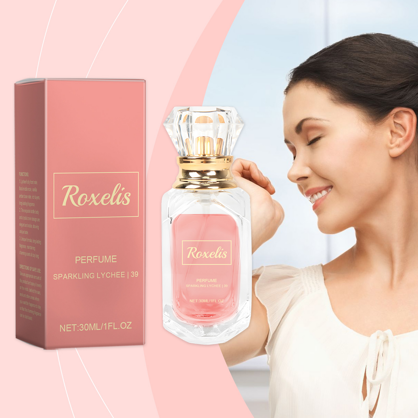 Lychee flavored crystal crown perfume 30ML/1FL.OZ Elegant style fresh body fragrance light lingering fresh lychee fragrance perfume women's perfume