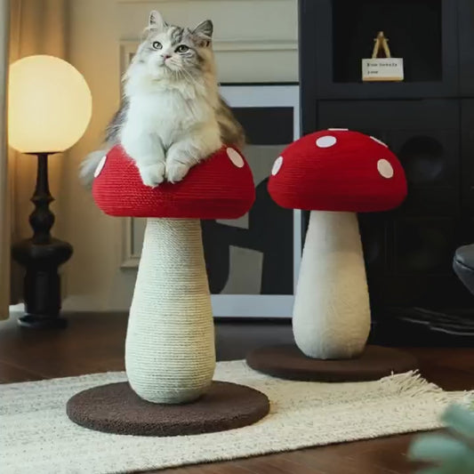Extra Large Vertical Sisal Mushroom Shaped Cat Scratcher, Cat Scratching Table, Cat Scratching Board, Indoor Cat Interactive Cute Mushroom Cat Scratcher Cat Scratching Board